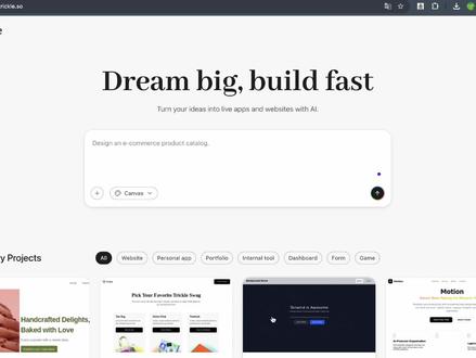 Trickle:AI全栈建站,数据库+前端一键交付! Trickle 是一款真正能实现全栈交付的 AI 建站工具! 🚀
与其他只能做前端的建站工具不同,Trickle 内置数据库,让你从设计到数据管理一站式完成,直接发布可用产品!🎯
🔹 自然语言 + 拖拽开发:无需代码,用 AI 描述需求,自动生成响应式网页
🔹 智能数据库集成:AI 自动建表、填充数据,网页实时联动,告别 Mock 数据
🔹 完整产品交付:从 AI 游戏、作品集到数据看板,发布即上线,无需额外开发
最惊艳的是它的 Magic Canvas,左侧 AI 实时编写代码,右侧自动渲染页面,还能智能生成代码知识库和规则,确保 AI 严格遵循需求!💡
如果你受够了只能做静态页面的建站工具,Trickle 的 前后端贯通 才是真正的生产力革命!✨
#AI #人工智能 #AI建站 #智能建站 #Trickle