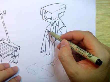 给无双战神监控人点个赞👍!#监控人 #画画 #手绘 #监控人vs音响人 #儿童画 @抖音小助手 @DOU+小助手