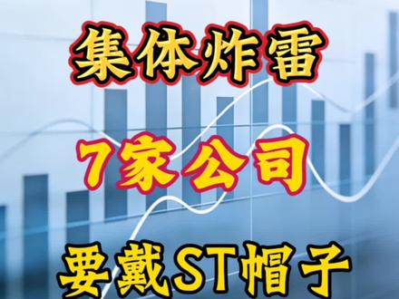 “7只票周末集体爆雷,要被ST戴帽,有人已经提前跑了吗?#财经 #st #股民 #A股#业绩爆雷