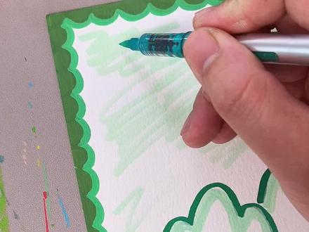 丙烯马克笔配合万花尺,轻松画好#清明节手抄报 ,快来试试吧!#手抄报 #手抄报作业