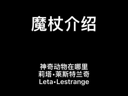 莉塔•莱斯特兰奇———出生在古老的纯血统巫师家族,也是28大巫师家族之一
#魔杖介绍 #你永远可以相信魔法 #哈利波特 #魔杖