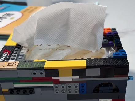 #乐高 物尽其用,不用的乐高零件被嘟宝改造成了抽纸盒😎