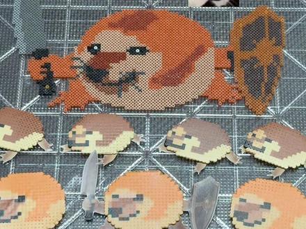 我的刀盾拼豆…你赢了… #拼豆 #我的刀盾 #刀盾狗 #大人也要玩玩具