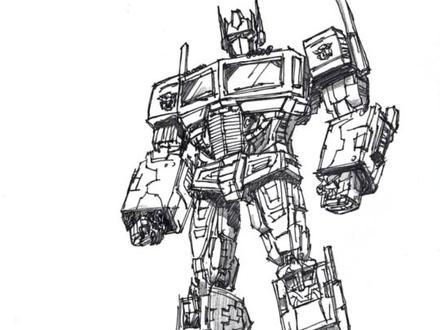 擎天柱50分钟速写#手绘 #变形金刚 #日常瞎画