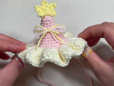 奶油边生日帽钩织教程#我的手工作品 #生日帽 #钩织教程