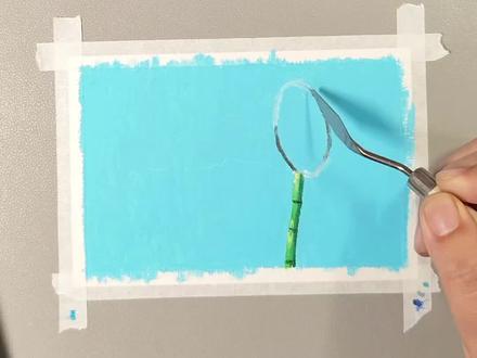 零基础学油画棒第87天-春分,春天的梦醒时分,画个捕春网来捕捉春天的这一场美梦吧!#真实生活分享计划 #跟着抖音学画画 #春天的色彩 #油画棒教程 #油画棒