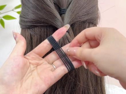夏天就扎公主半扎发#编发教程 #发型 #披肩发