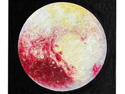 冥王星油画棒教程#油画棒星球 #太空 #油画棒教程 #跟着抖音学画画 #跟我一起学画画