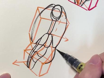 腹部肌肉理解 #手绘教程 #手绘过程 #简笔画