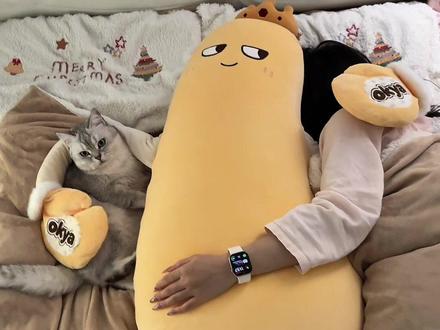 芒果大王:你出去挣钱吧 老婆孩子我帮你哄#哄睡神器#玩儿个很新的东西 #抱枕#哄睡的一百种方法