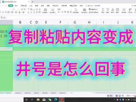 复制粘贴内容变成井号是怎么回事 #office办公技巧 #玩转office #办公技巧 #wps表格技巧 #wps办公技巧 #学习分享