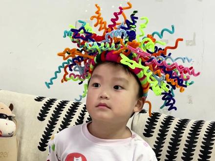 🐉二月二龙抬头~疯狂发型大赏 🤞我来交作业来啦#亲子手工 #展示你的手工diy成果 #二月二龙抬头 #疯狂发型日活动 #幼儿园手工