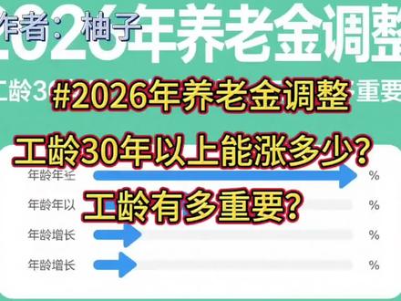 2026年养老金调整揭秘:工龄30年以上涨多少?