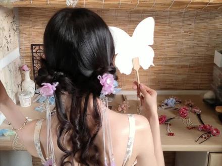 双丸子发型教程,可爱又简单,适合lo,小裙子,jk,清楚系#发饰分享#发型教程#簪娘出簪#发饰#lo