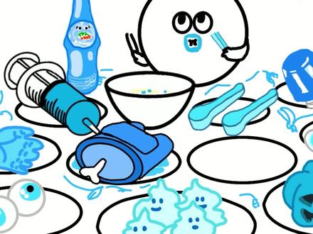 吃货圆团吃蓝色食物~@animuk
#卡通 #吃货必备 #动画