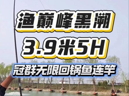 渔巅峰黑溯3.9米5H,冠群无限回锅鱼连竿 #户外钓鱼 #钓点分享 #钓鱼技巧 #原来钓鱼才是抖音运动顶流 #钓鱼人