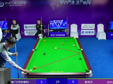 强哥逆天操作频出,A子你是不是真有点东西在身上的? #秦利文 #苏A #乔氏中式台球 #这台球一打一个不吱声