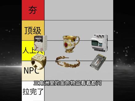 从夯到拉评价三角洲部分金色物品 #三角洲行动 #三角洲行动攻略 #三角洲攻略 #鼠鼠我呀