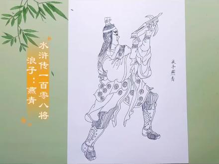 挑战临摹王万春《水浒传》一百零八将人物线描#画画其实很简单 #每日分享 #上热搜 #每日一画 #绘画教程