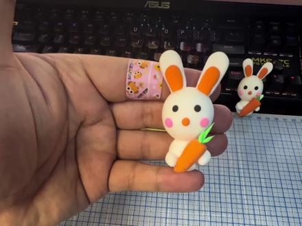 #真实生活分享计划 #彩泥手工 #彩泥小白兔做法 做好来交作业哦