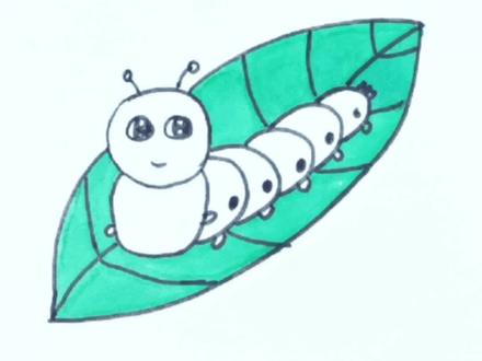 蚕宝宝简笔画#想画就画 #一起学画画 #简笔画