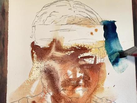 当代罗德曼-范德彪#范德比尔特 #绘画#湖人 #水彩画