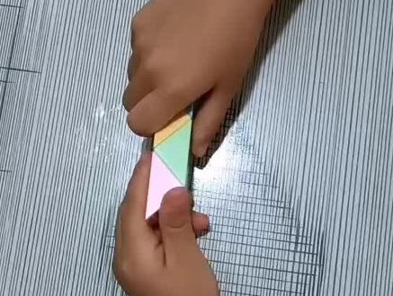 小朋友36段魔尺折水晶球#百变魔尺 #简单小手工 #一起玩手工吧