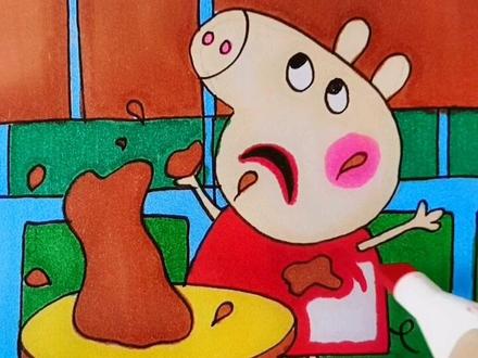 佩奇自己做陶瓷杯子#萌知计划 #益智早教 #一起学画画 #小猪佩奇简笔画 #小猪佩奇 @抖音小助手 @抖音青少年
