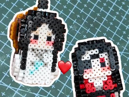 如何获得一对花怜❓❗超简单入门级!#拼豆 #立体拼豆 #拼豆教程 #花怜 #拼豆图纸