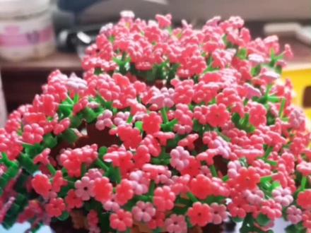 #手工制作 #手工diy #颗粒积木 #小颗粒积木 完美樱花树屋