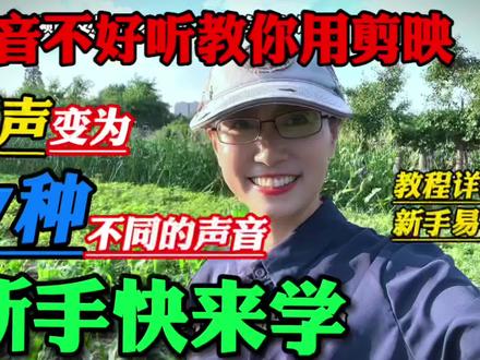 声音不好听,教你用剪映把原声变为37种不同的声音,新手快来看看#剪映 #自媒体 #剪辑教程 #加入中视频计划 #拍摄原创视频 #变声 #简单易学