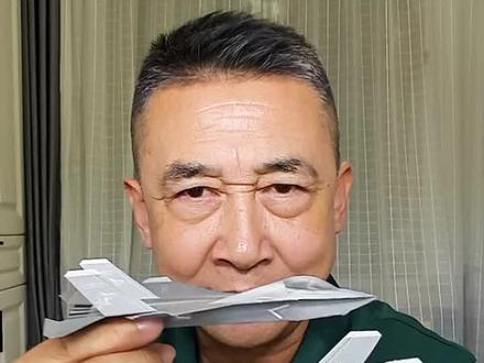 蓝鲨像真纸飞机制作讲解 #歼35 #剪纸飞机