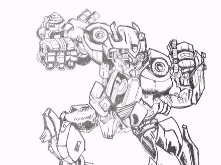 趣味简笔画,用BUMBLE来画大黄蜂,变形金刚简笔画!