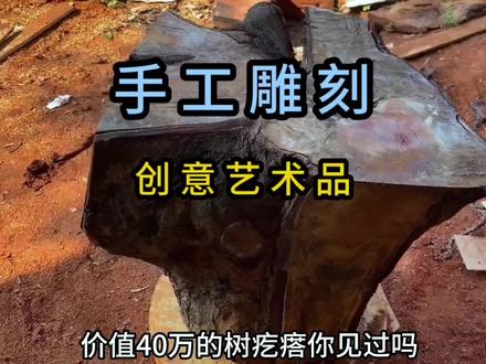 小伙用黄花梨木疙瘩纯手工雕刻出一件价值40万元的精美绝伦的手工艺术品。太震撼了#手工 #手工diy #木雕工艺 #解压 #现场实拍