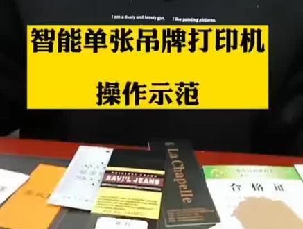 单张吊牌打印机操作视频教程(一)
#单张吊牌打印机#吊牌印刷 #吊牌打印#服装吊牌打印机 #女装 #男装 #童装