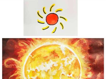 到底是谁还在画长毛的太阳?一定要看完!#自学画画打卡 #画画 #太阳 #宇宙 #太阳系