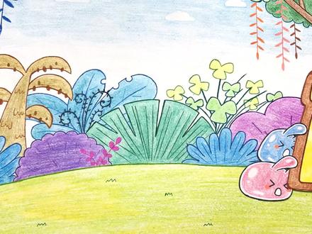 手绘定格动画:小猪佩奇一起来画画,画一个大大的甜甜圈