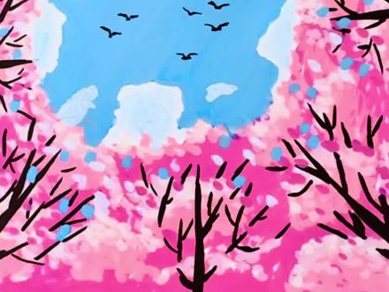 躺在开满花的树林里仰望天空是一件很浪漫的事呀
#丙烯马克笔绘画 #一看就会 #绘画过程视频 #马克笔手绘 #画画教程