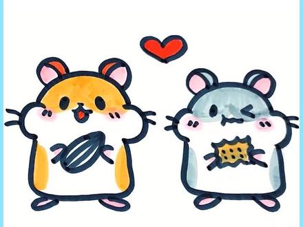 画两只可爱的仓鼠 #可乐姐姐学画画 #幼儿简笔画 #简笔画教程