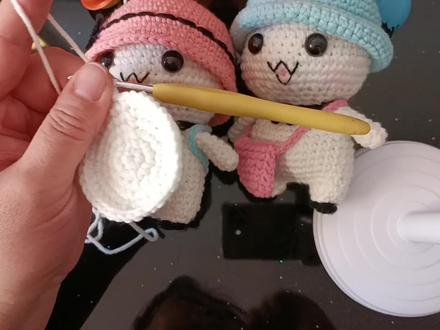 熊猫玩偶一二和布布钩织视频教程(二) #礼物 #手工diy #我的手工作品 #钩针玩偶