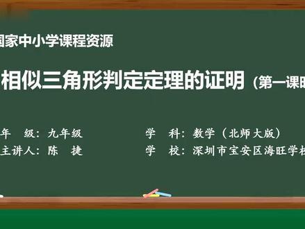 31 相似三角形判定定理的证明(第1课时)