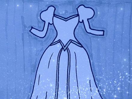 小美人鱼爱丽儿公主的礼服裙子#简笔画 #迪士尼公主#美人鱼@抖音小助手 @DOU+小助手 @抖音动漫