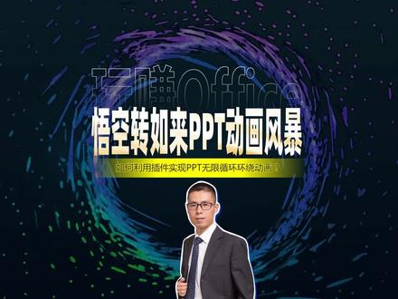 悟空转如来——无限循环立体环绕PPT动画 #PPT #动画 #3D #特效 #插件 #神器 #办公技巧