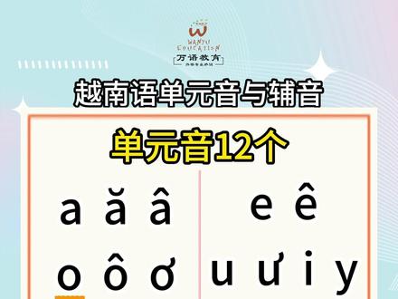 越南语发音分单元音12个和辅音25个,#万语教育 越南语零基础初级入门班,中级班,高级班,商务班,兴趣班,中外教结合,为你制定学习计划,发音方法,咨询可免费试听一节课#越南语基础教学 #越南语老师 #越南语 #越南语学习