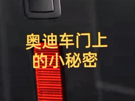 #每天一个用车知识 #汽车小常识 奥迪车门上的这个小开关 你们知道是做什么用的吗?