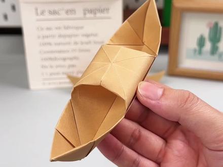 童年经典的乌篷船,太好看了!带小朋友再折一次吧#手工diy #折纸 #童年回忆