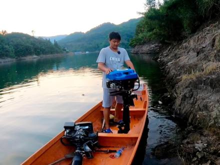 2700买台风冷9马力推进器,到货立马试机,比原来的7马力的快很多@DOU+小助手 #推进器 #船 #机器