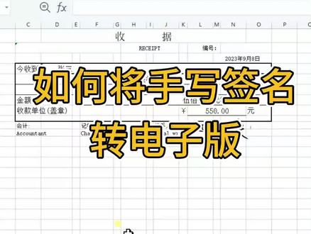 如何快速的将手写签名转电子版,一招搞定!#excel技巧 #office办公技巧 #wps #excel #表格代做