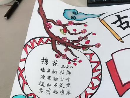 古诗鉴赏手抄报,忽略那拿不出手的字吧
