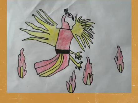 简笔画凤凰学生作品改进#画画#简笔画#凤凰#作业 #教育 #美术 #亲子 #妈妈